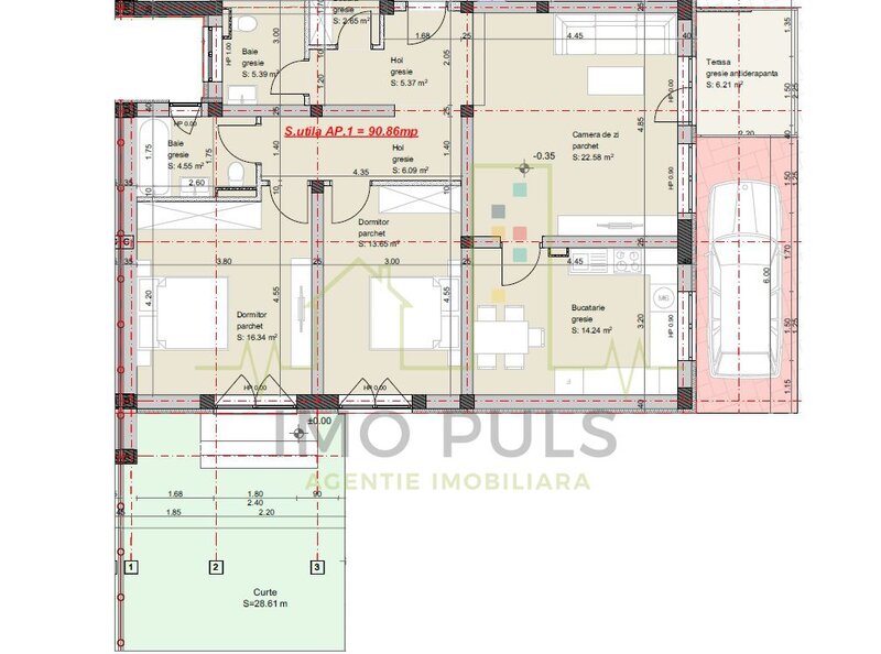 Gradina proprie. 2 Bai. Bloc nou 2023